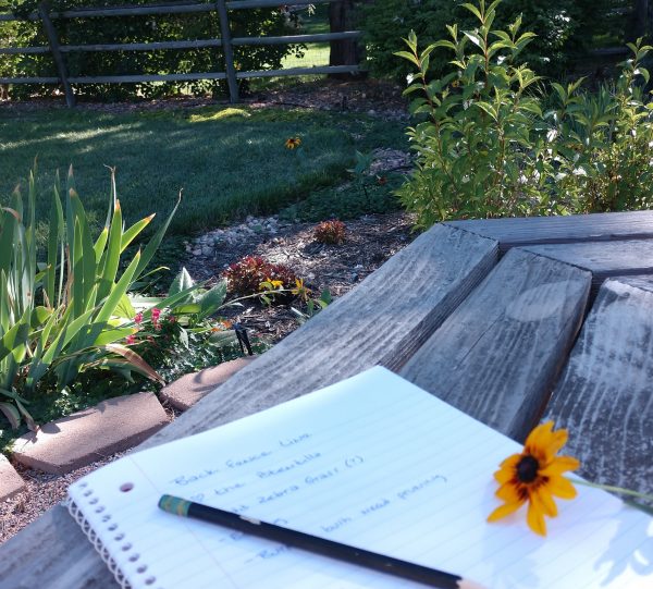 Notebook in the garden