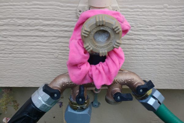 hose bib with scrunchie